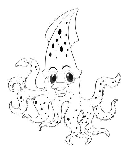 Animal outline for squid