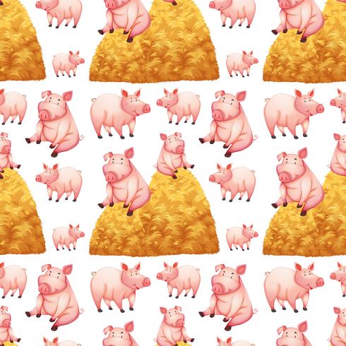 Seamless Background With Pigs And Haystacks Download Free Images, Photos, Reviews