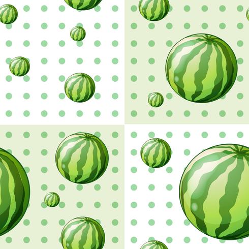 Seamless background design with watermelons vector