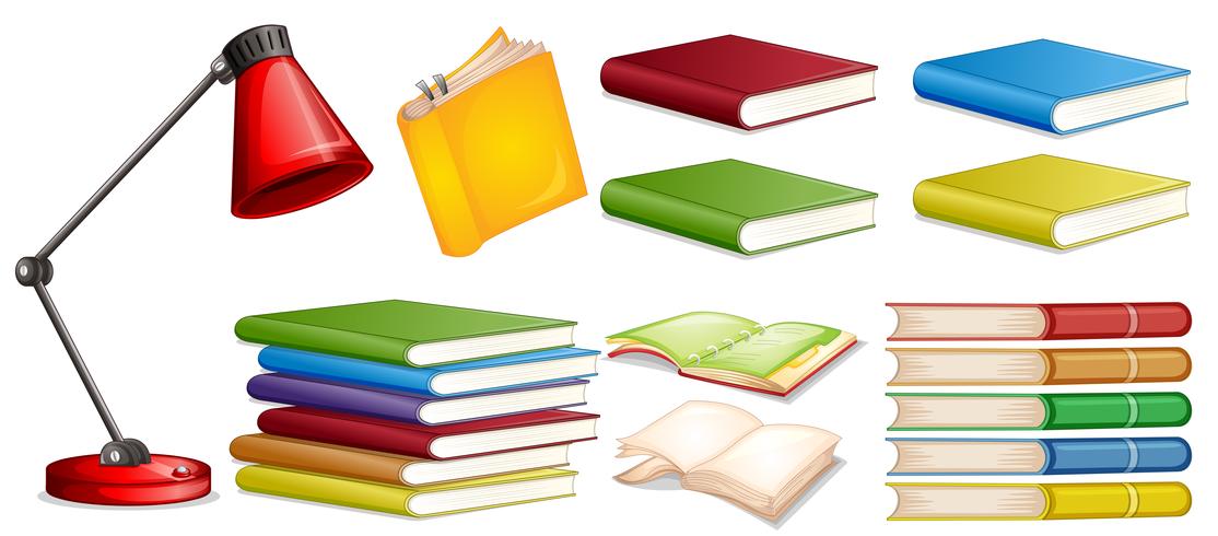 Set of different book vector