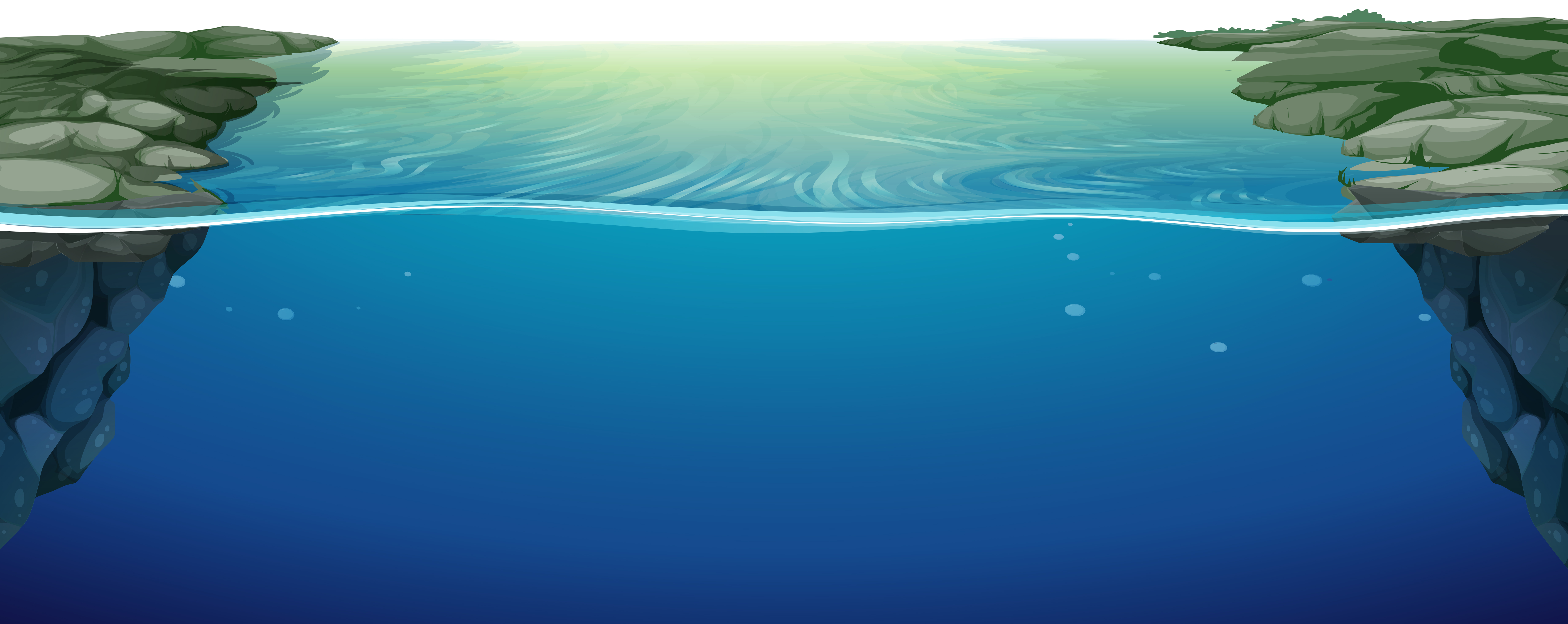 Scene with blue river 446553 - Download Free Vectors, Clipart Graphics
