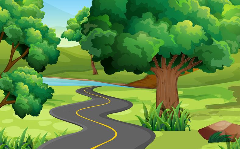 Road to the countryside vector