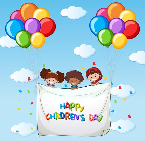 Happy children's day template vector