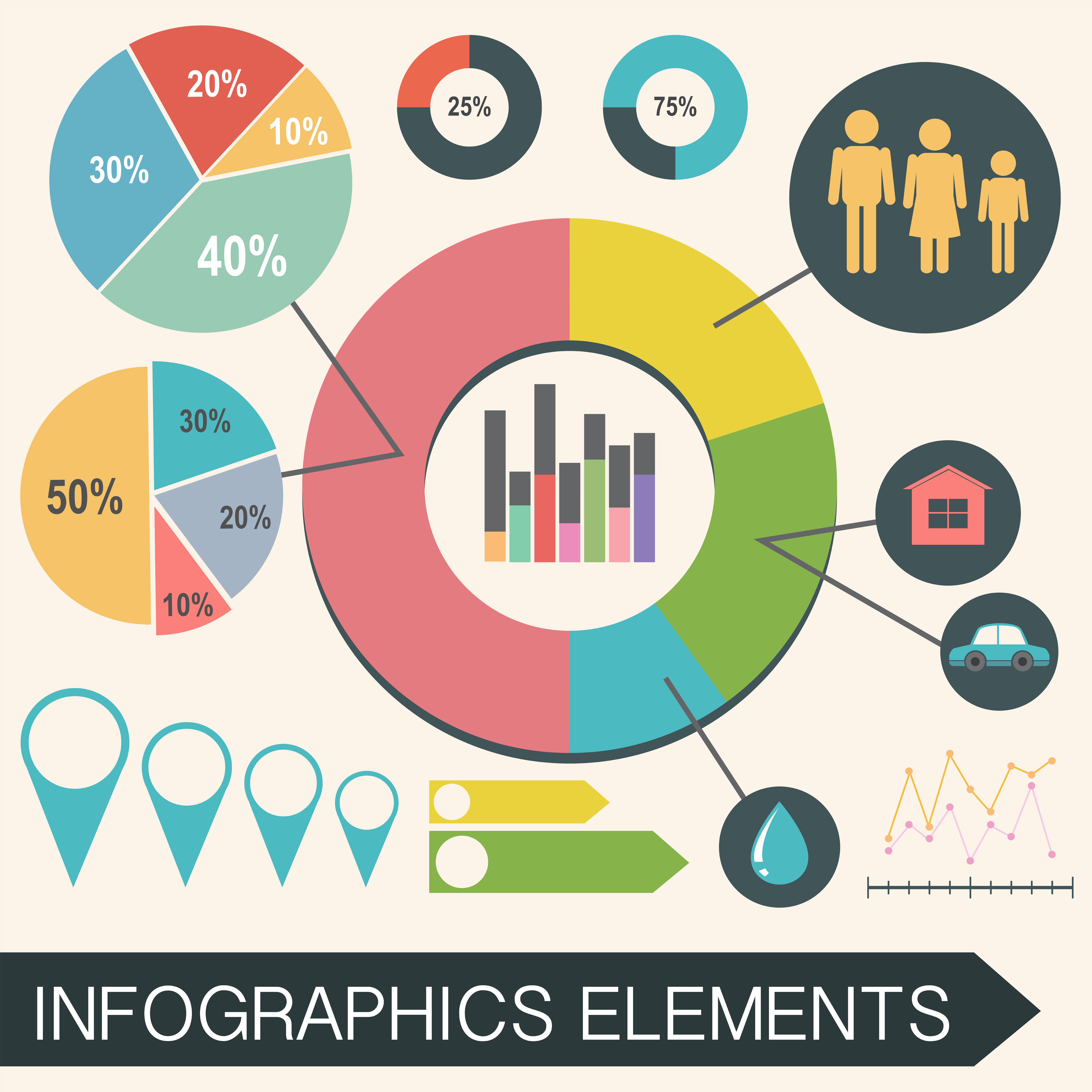 An infochart with statistics 446663 Vector Art at Vecteezy