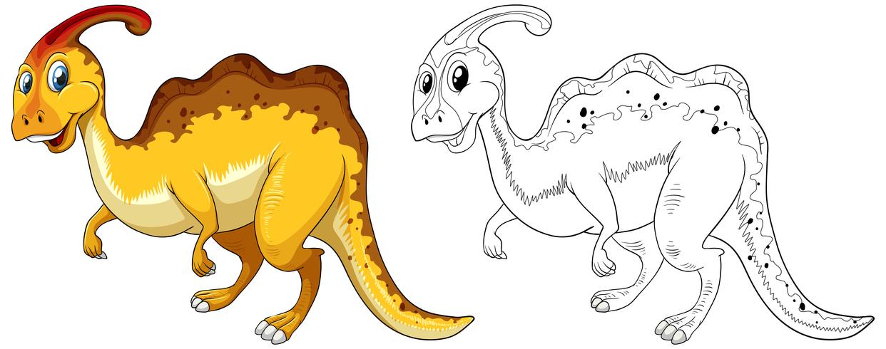 Animal outline for dinosaur vector