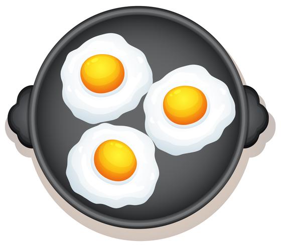 Desayuno Sunny Side Up Eggs vector