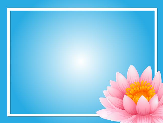 Frame template with pink lotus vector