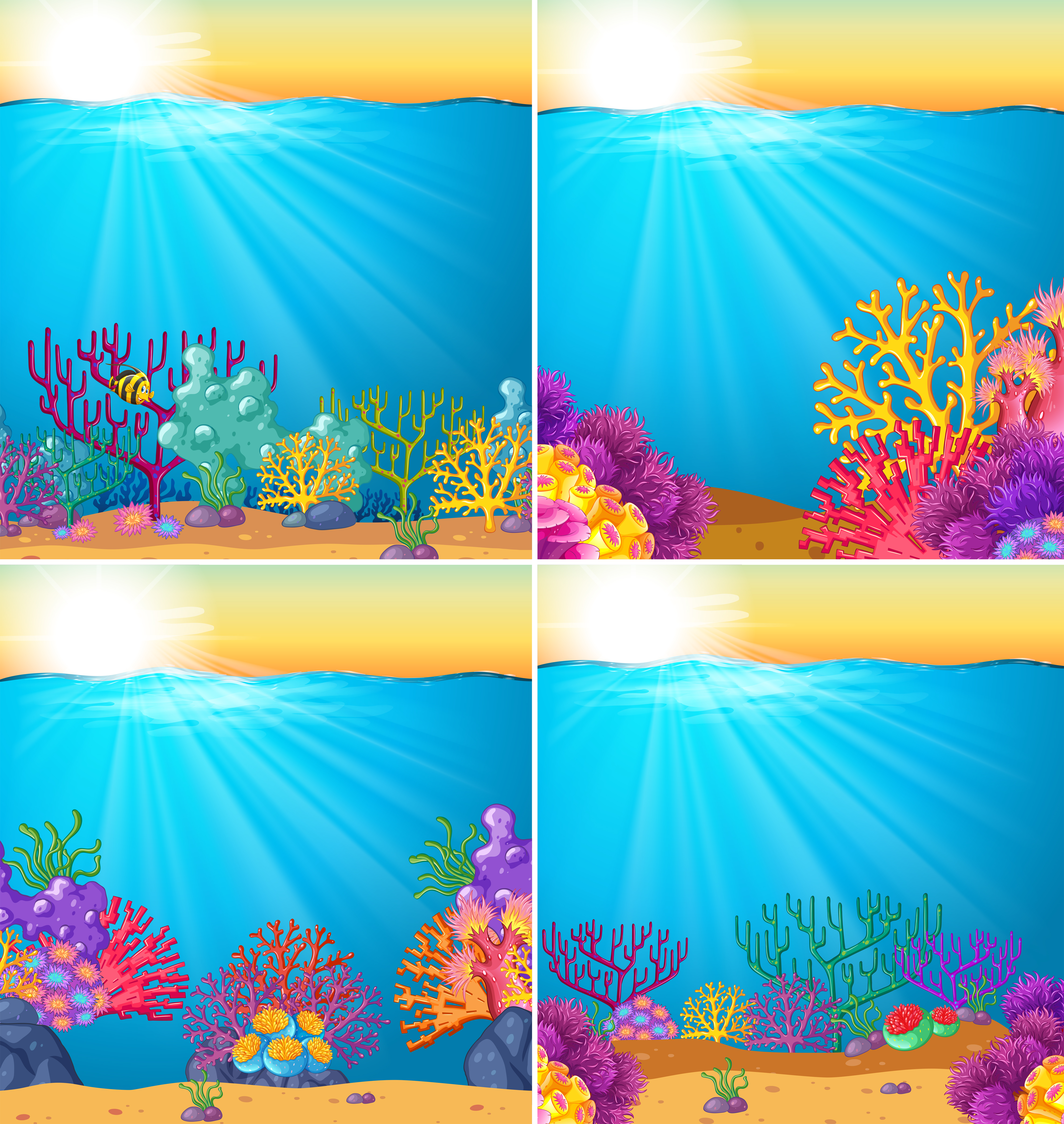Background scene with coral reef underwater - Download ...