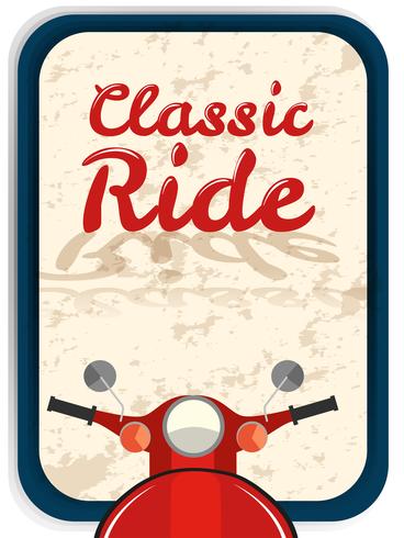 Banner design with classic ride vector