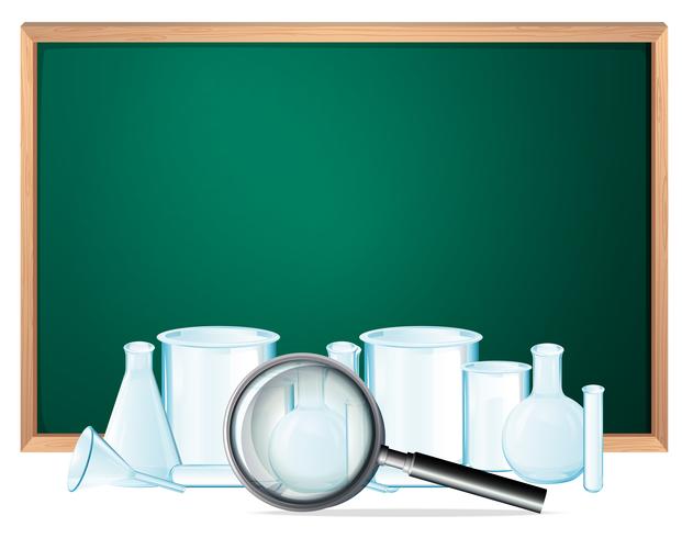 A Blank Backboard with Science Equipment vector