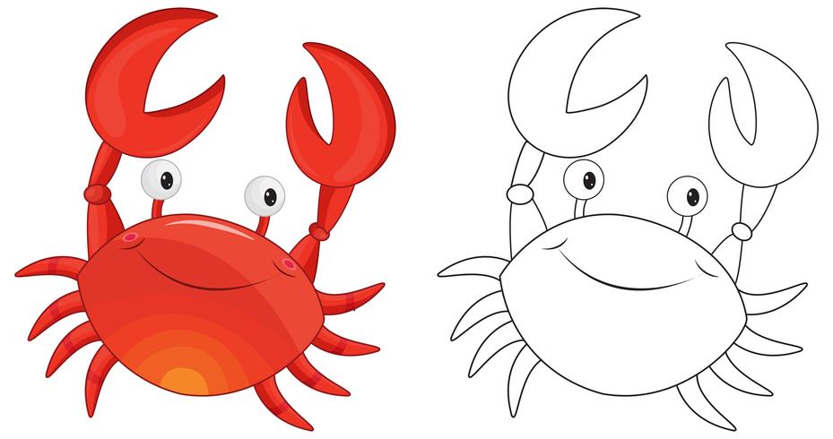 Animal outline for crab vector