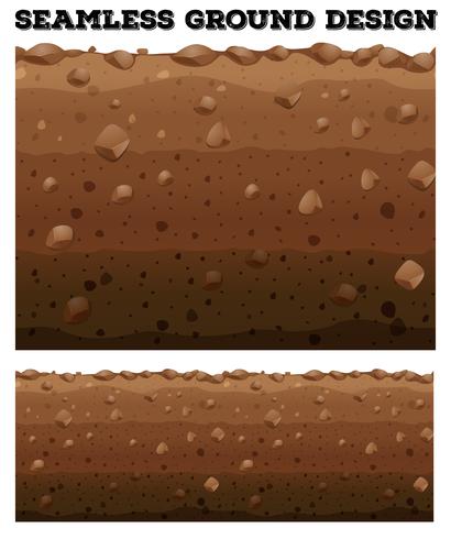 Seamless underground with different layers vector