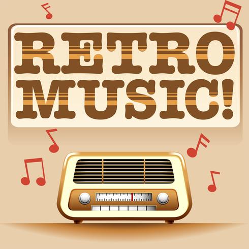 Retro music vector