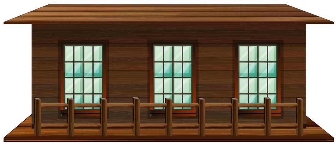 House made of wood vector