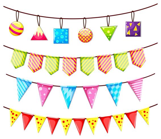 Party flags and other ornaments vector