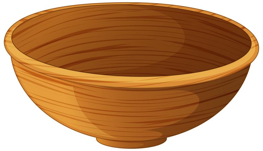 Bowl made of wood vector