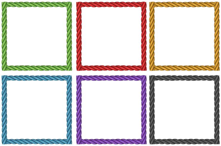 Frame design in six colors vector