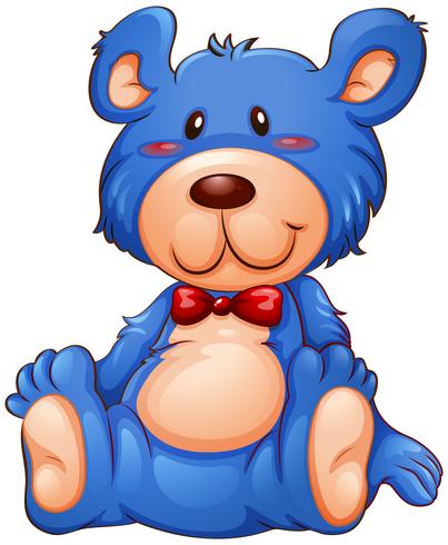 A blue teddy bear vector