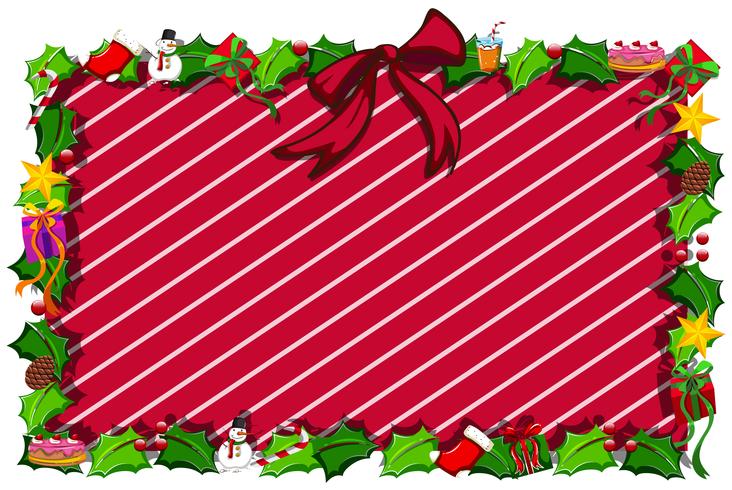 Border template with christmas elements vector