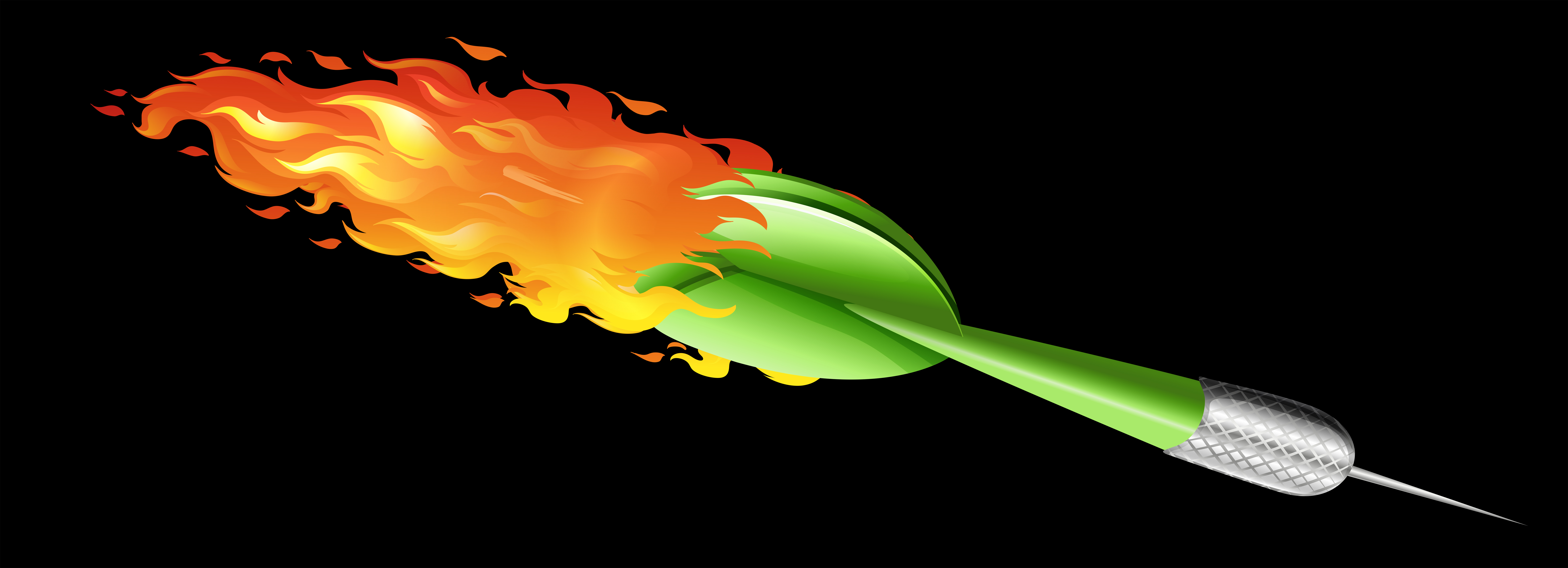 Green dart on fire 447410 Vector Art at Vecteezy