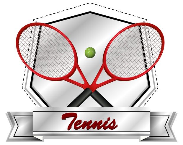 Sport icon design with tennis rackets and ball vector