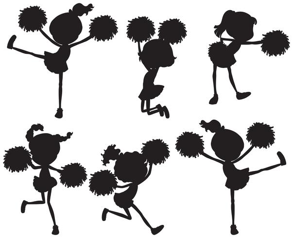 A group of cheerers vector