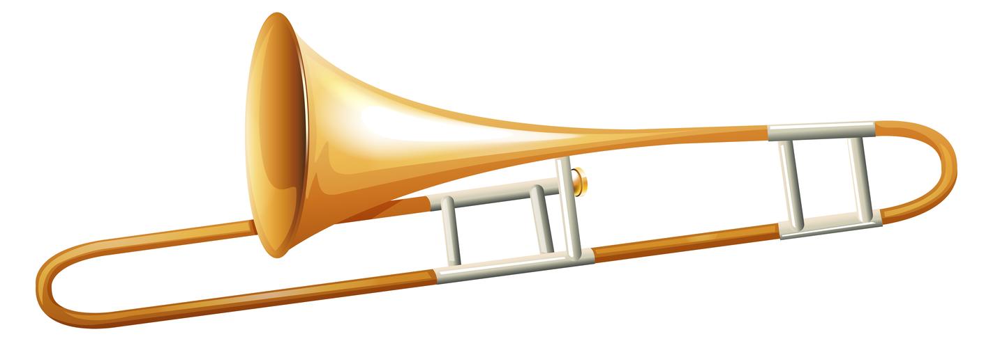 Trumbone on white background vector