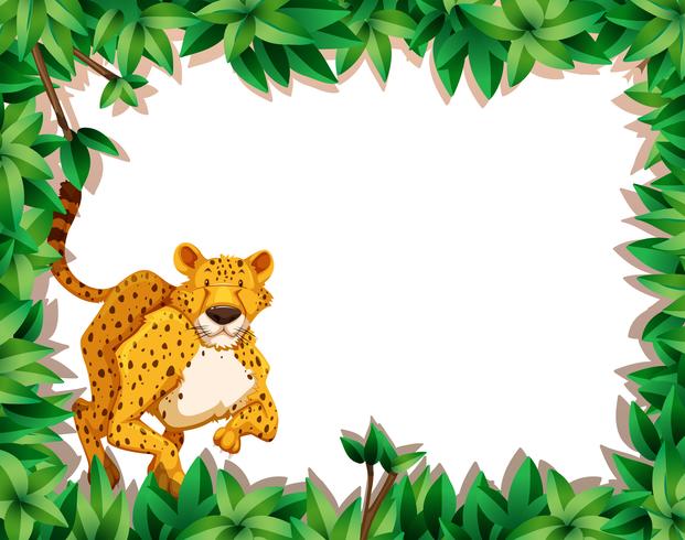 Cheetah in nature scene vector