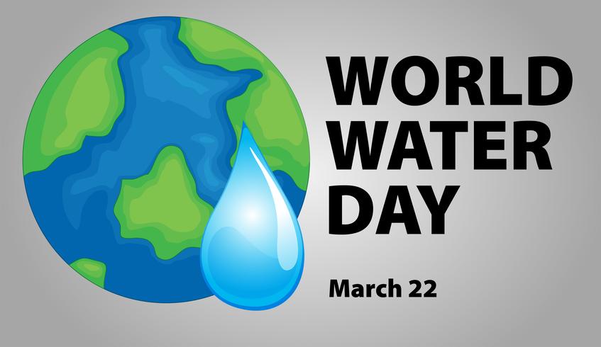Diseño del cartel del día mundial del agua. vector