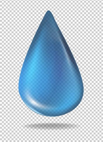 Droplet of blue liquid vector