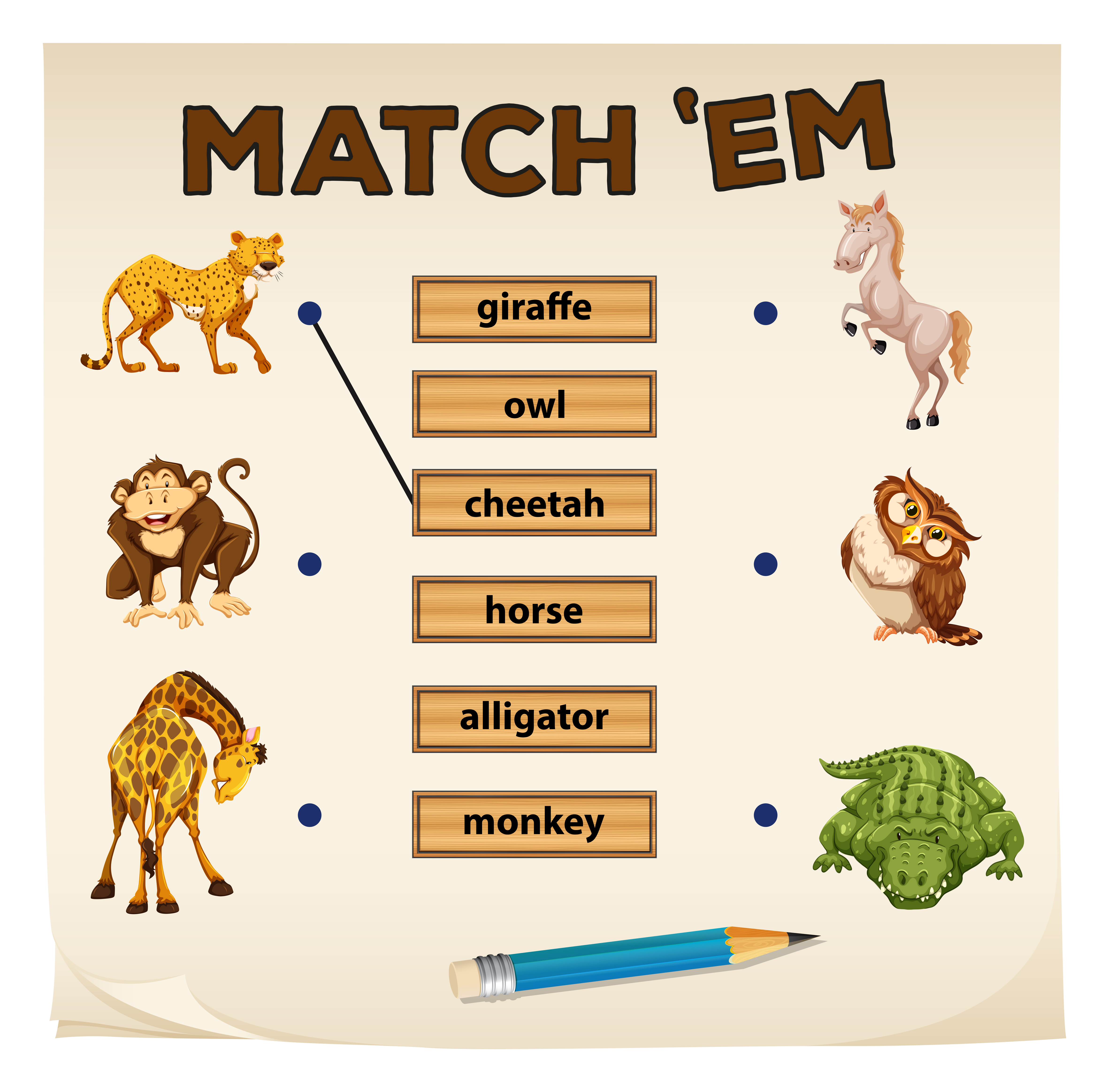 Toys Learning & School Toys & Games Wild Animal Matching Game Toys Learning & School Toys & Games Wild Animal Matching Game