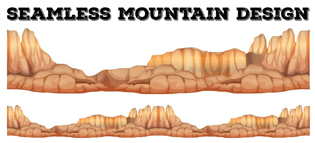 Seamless mountain in canyon vector