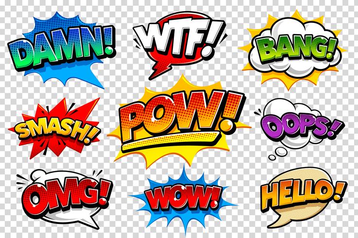 Comic Speech Bubbles vector