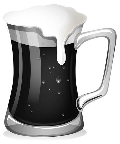 Cerveza fresca en blanco y negro. vector