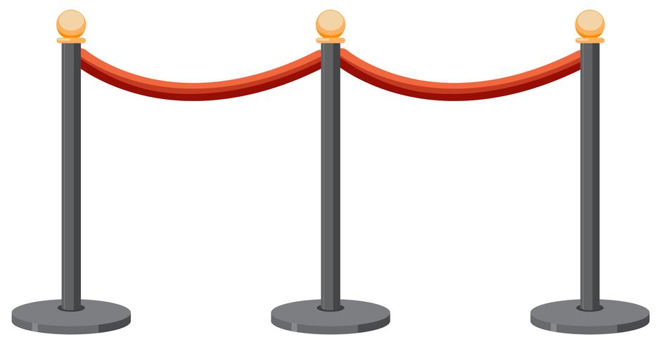 Queue stands in white background vector