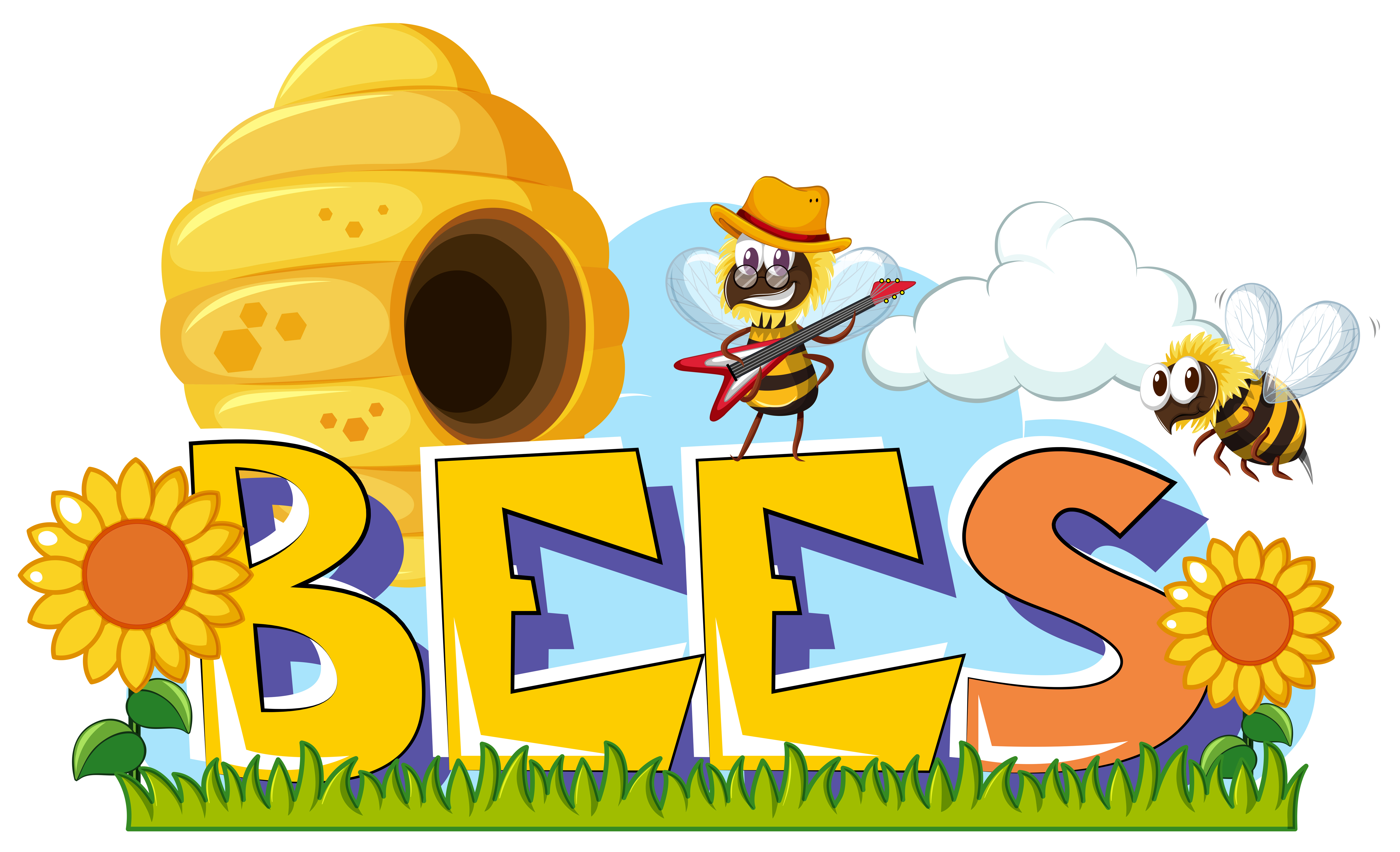 Download Word design for bees 448070 - Download Free Vectors, Clipart Graphics & Vector Art
