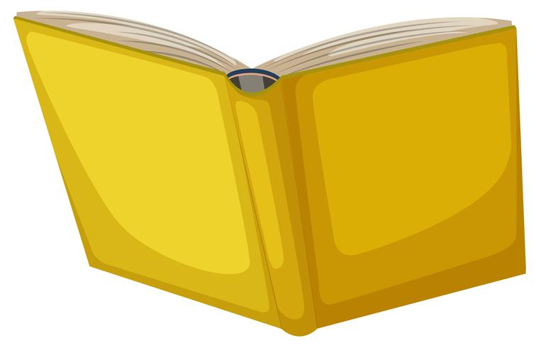 Libro amarillo aislado en el fondo blanco vector