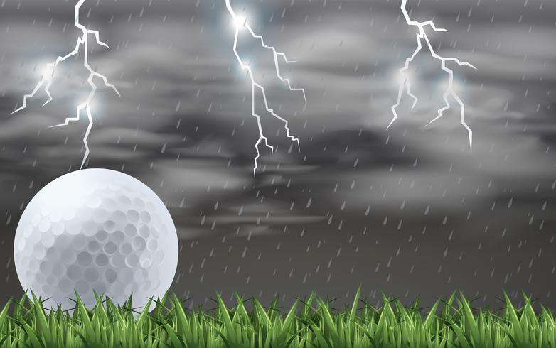 A golf at the field vector