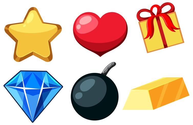 Set of game icon vector