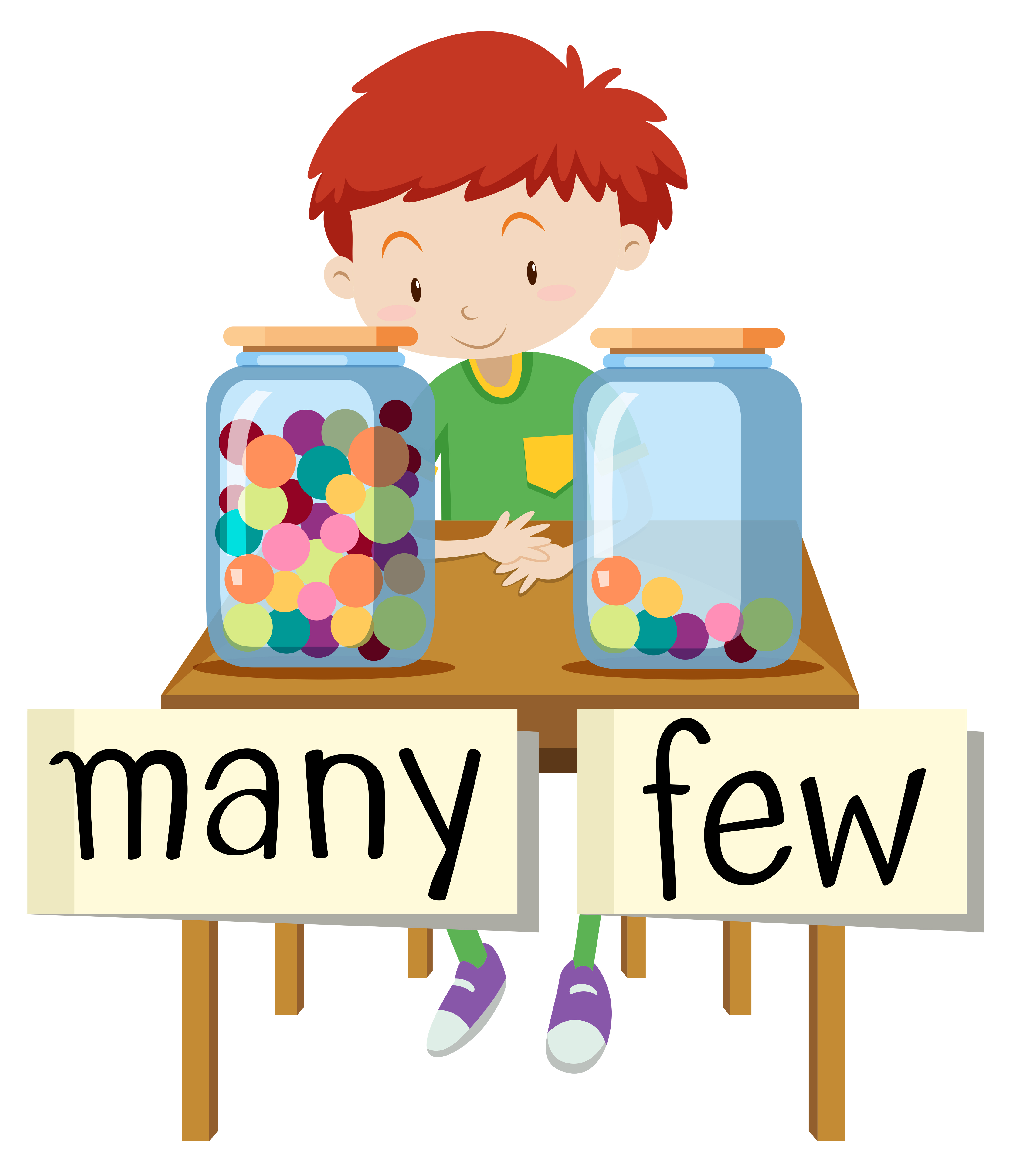 Opposite wordcard for many and few 448168 Vector Art at Vecteezy Opposite wordcard for many and few 448168 Vector Art at Vecteezy