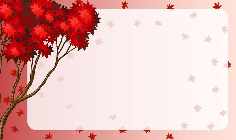 Border design with red maple leaves vector