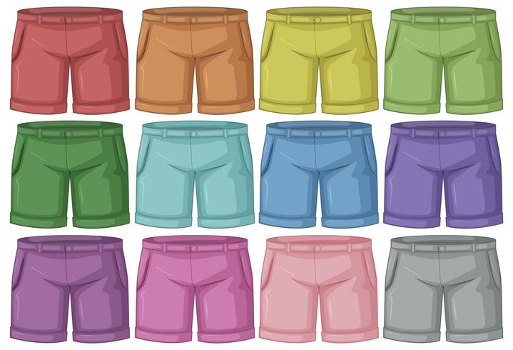 Set of different pants vector