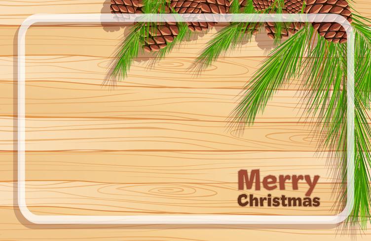 Border template with pinecone for christmas vector