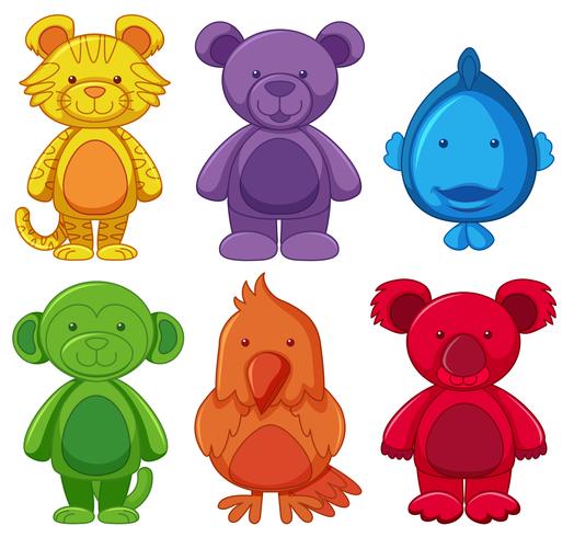 Set of animal cartoon character