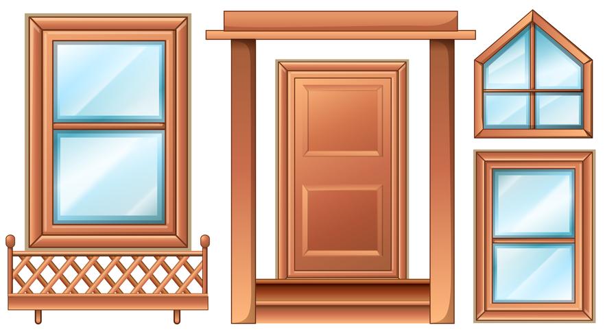 Different door designs vector