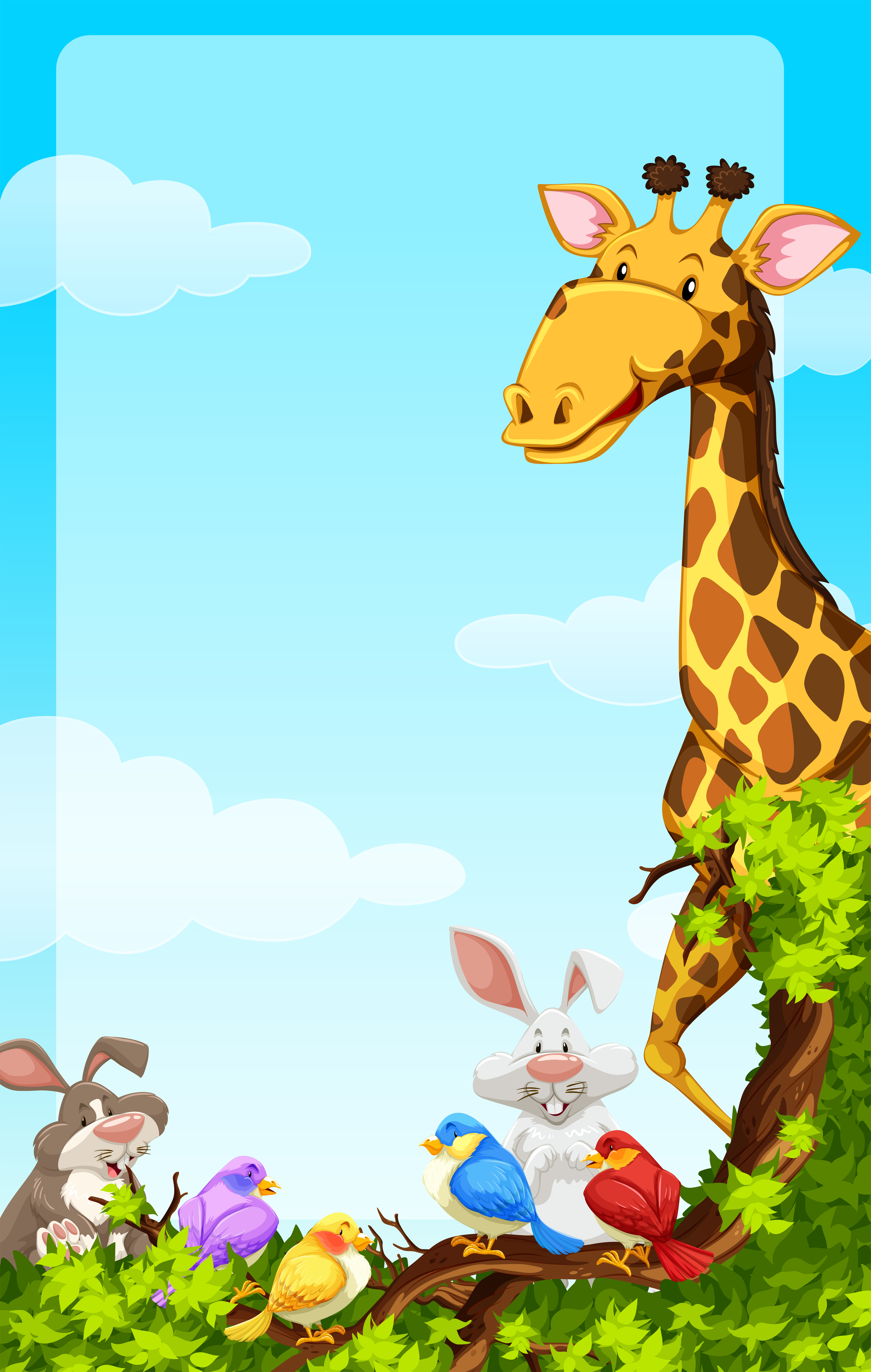 Background template with wild animals - Download Free Vectors, Clipart Graphics & Vector Art