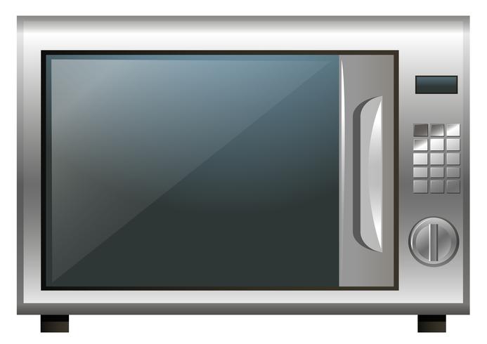 Microwave oven on white background vector