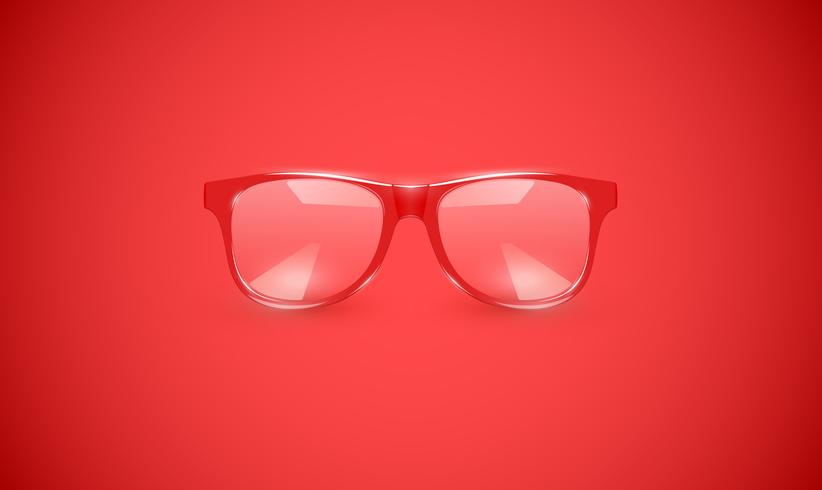 High detailed eyeglasses on colorful background, vector illustration