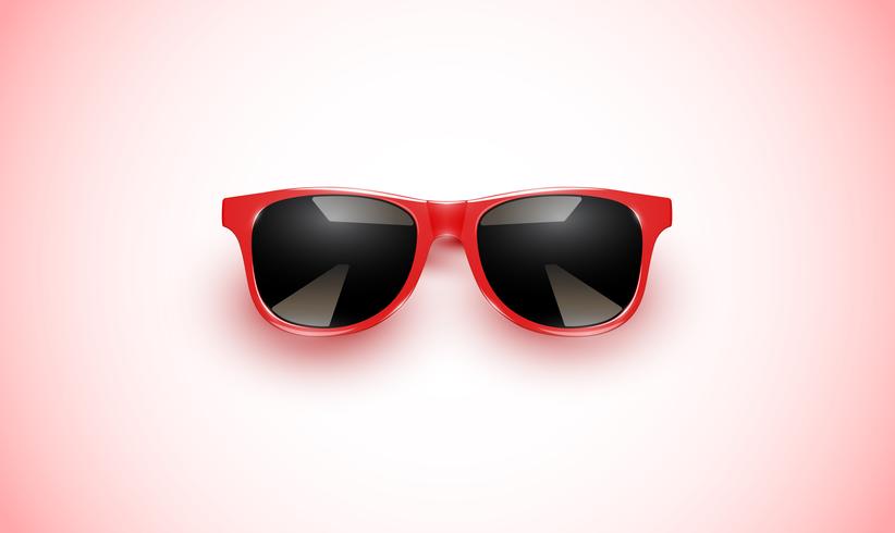 Realistic vector sunglasses on a colorful background, vector illustration
