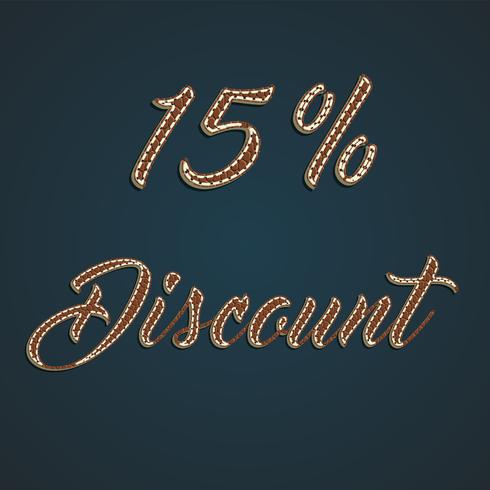 Realistic leather percentage set, vector illustration